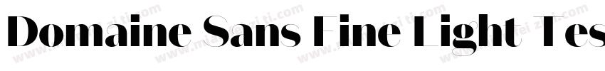 Domaine Sans Fine Light Test Regula字体转换